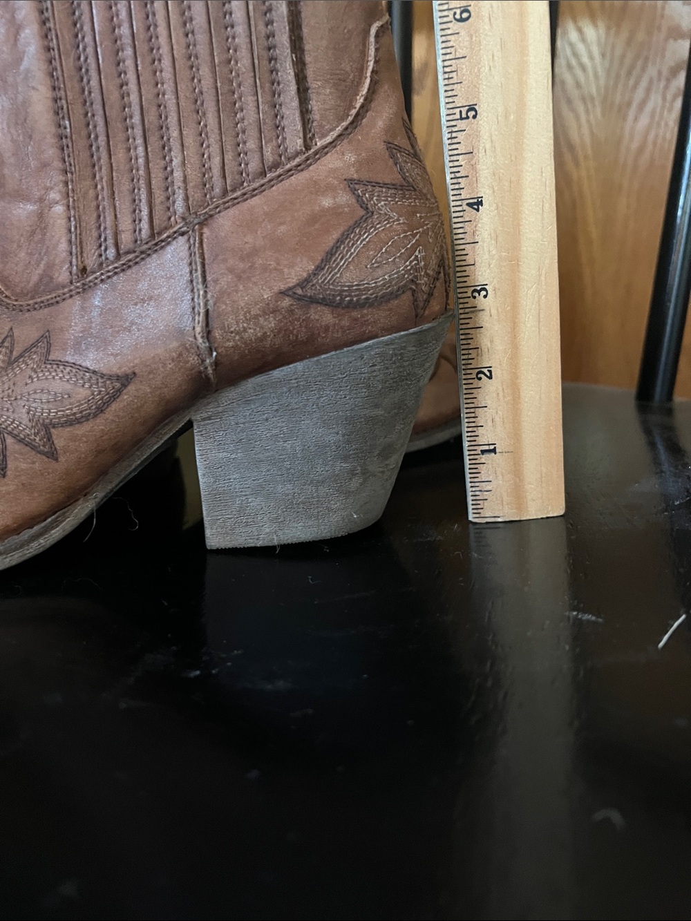 Ariat Brown Suede Western Ankle Booties - Picture 3 of 6